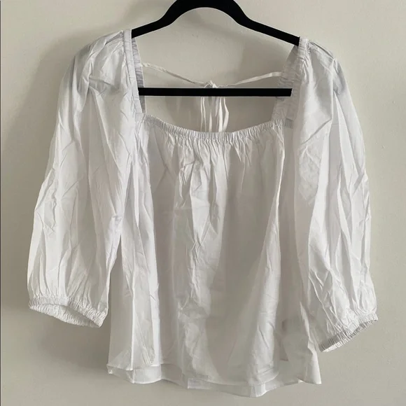NWT Madewell Puff-Sleeve Babydoll Top - Picture 3 of 7
